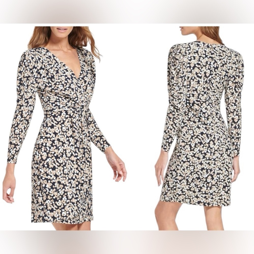 NWT Tommy Hilfiger Gathered Sheath Faux-Wrap Mini Dress Sz 10